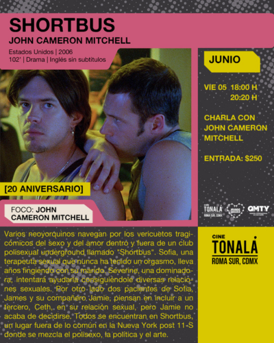 FOCO EN JOHN CAMERON MITCHELL: SHORTBUS [20 ANIVERSARIO] Q&A CON JCM